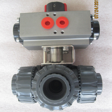 pvc 3 way ball valve manual plastic valve